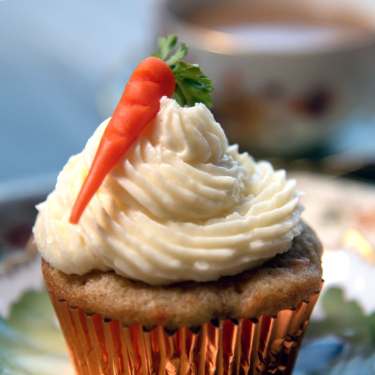 Carrot Cupcakes with Mascarpone Frosting | Mary DiSomma