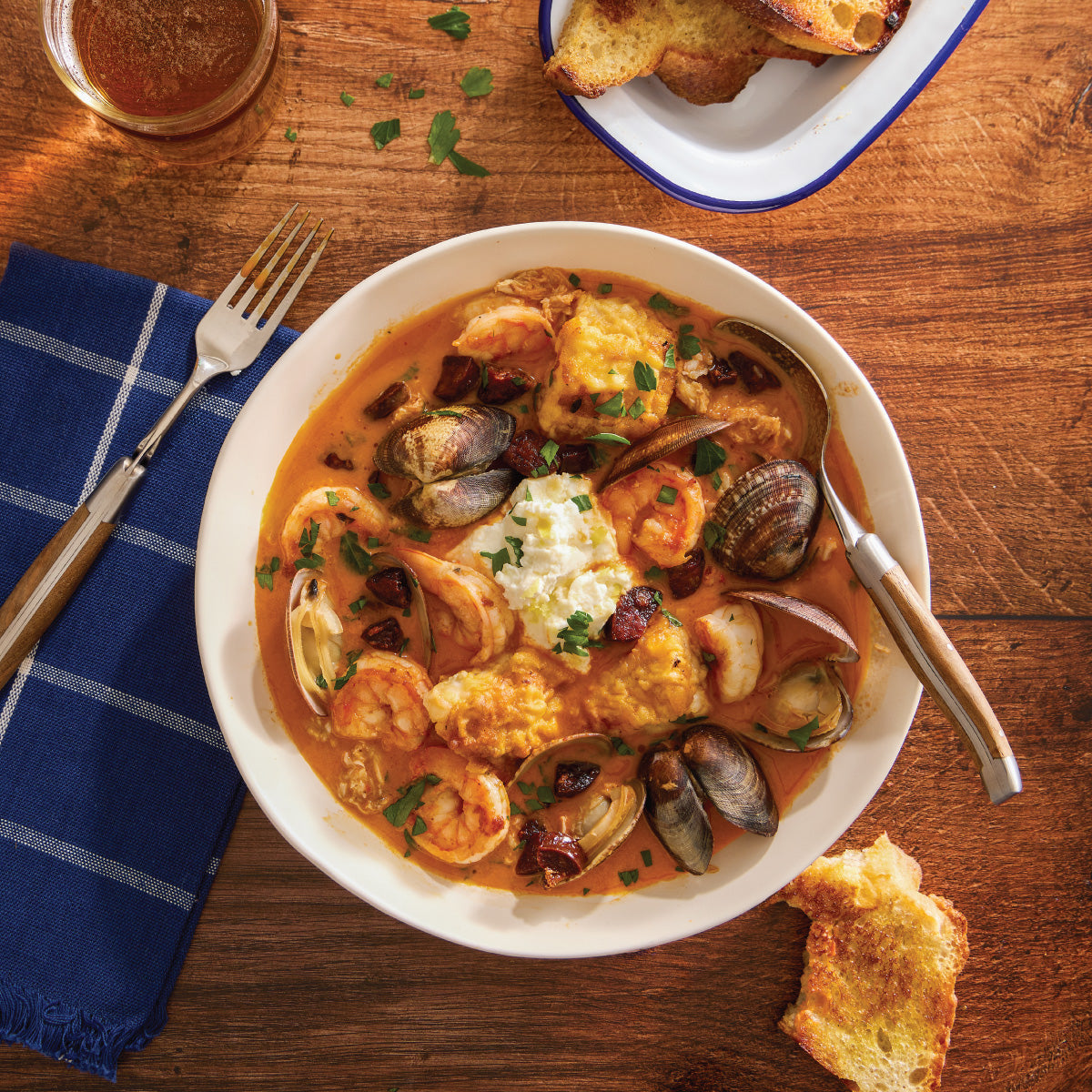 Cioppino Recipe with Littleneck Clams and Saffron Broth