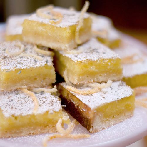 Limoncello Lavender Shortbread Squares Recipe