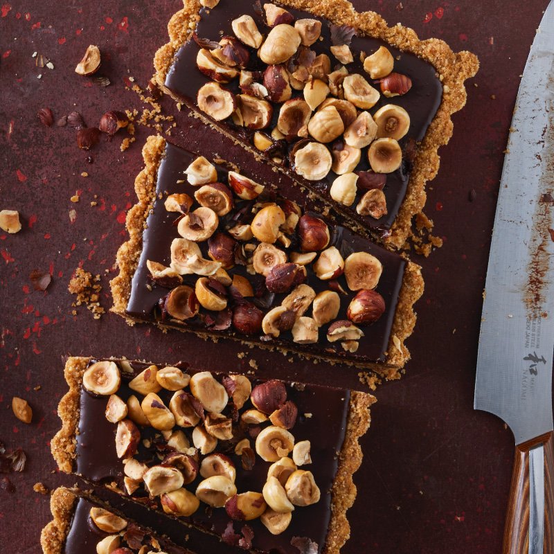 Chocolate Ganache Nutella Tart for Peoria Magazine