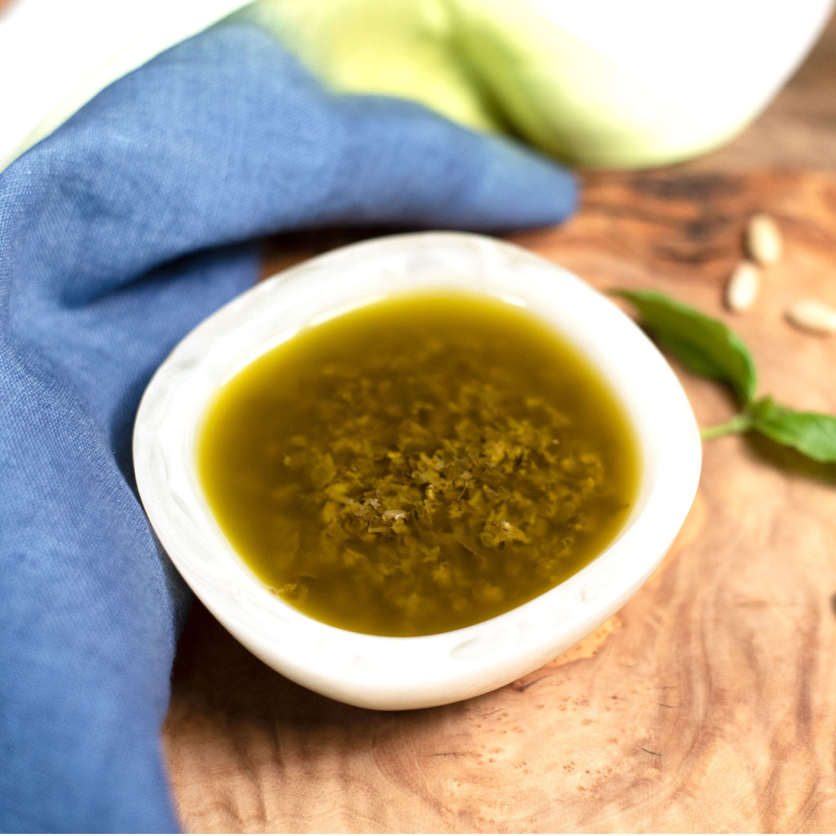 Pesto Olive Oil Recipe for Basting