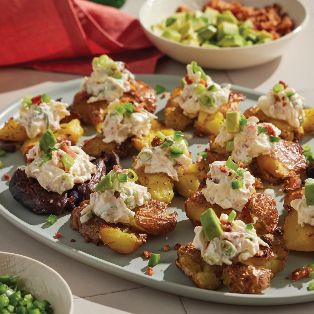 Loaded Smashed Potato Bites Recipe