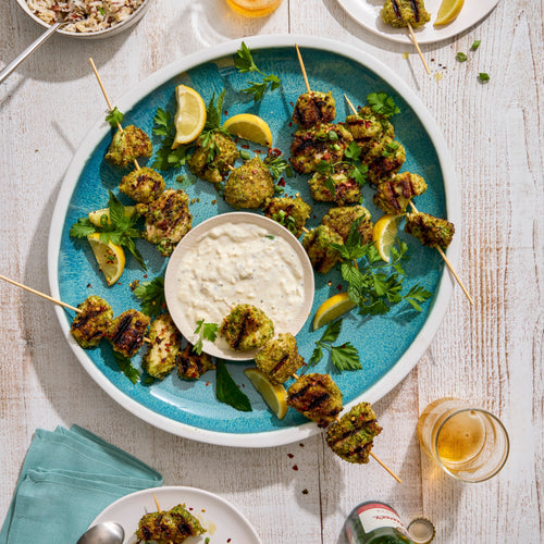 Chicken Spiedini with Whipped Honey Feta