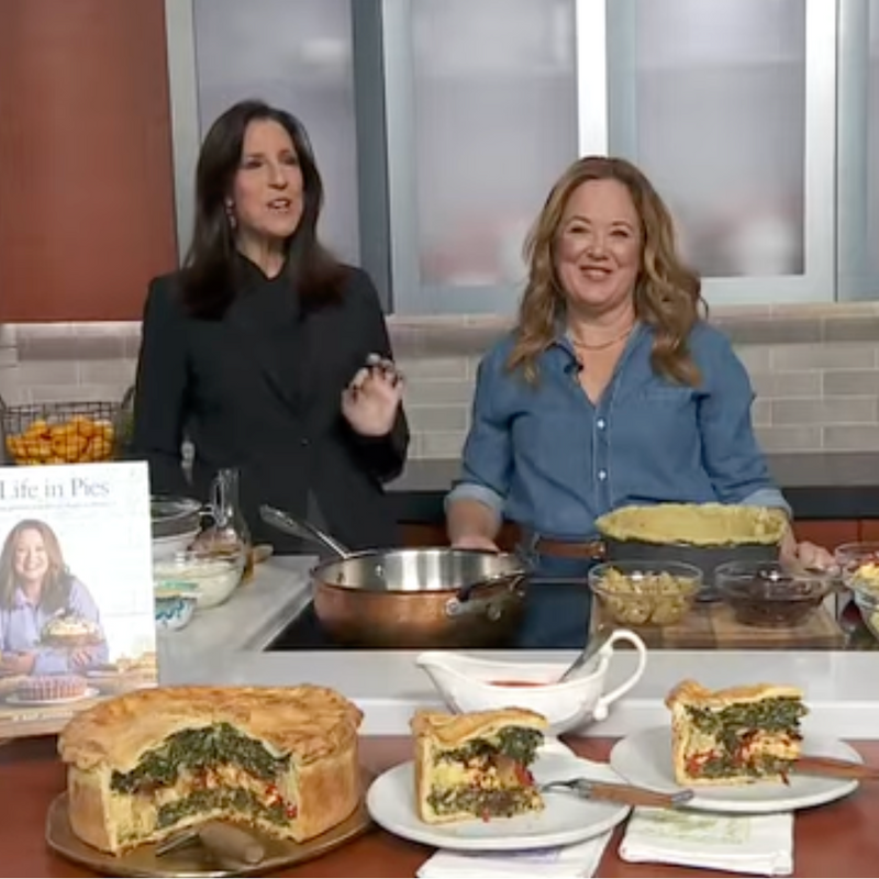 Cooking Torta Rustica Live on WGN9 Chicago's Lunchbreak