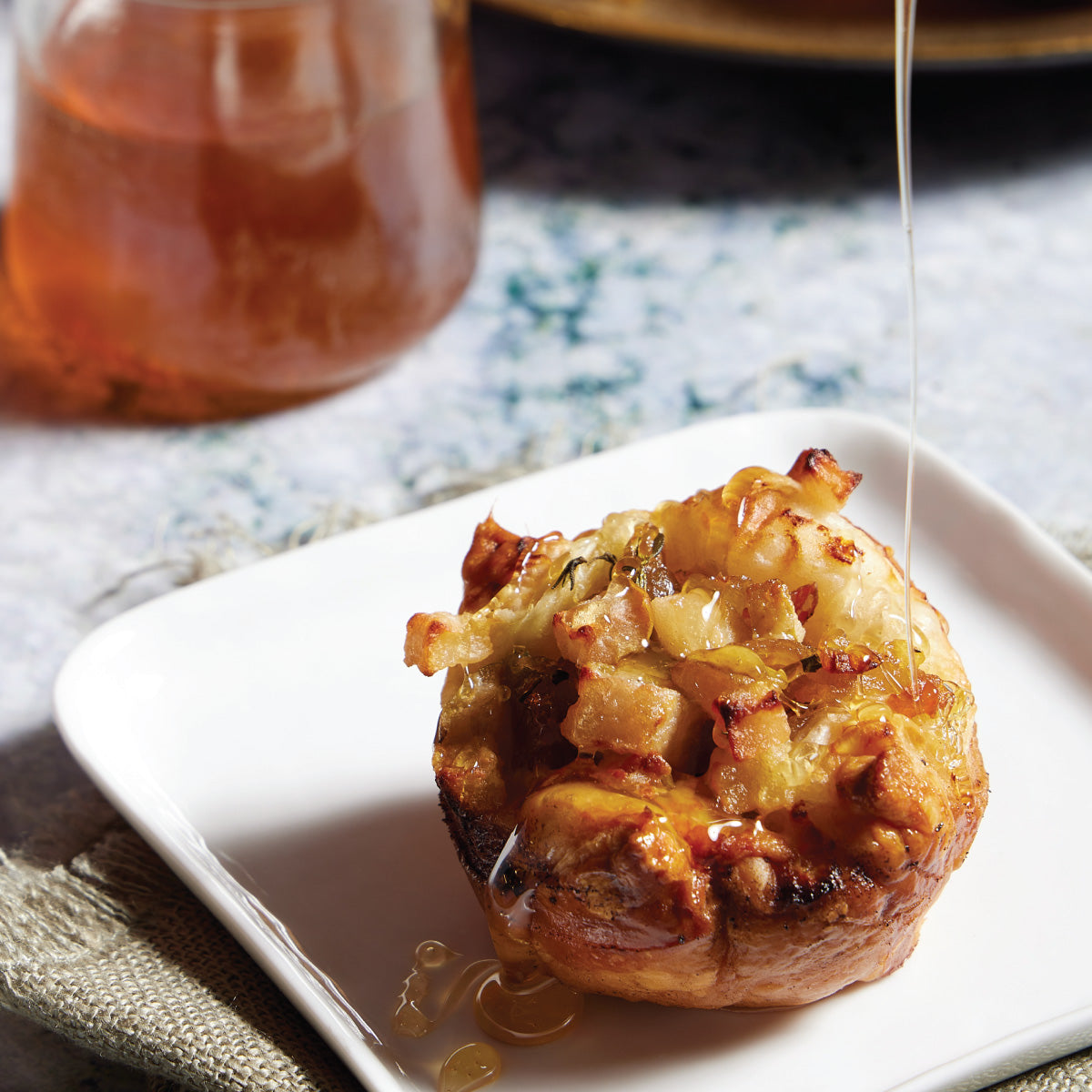 Cambozola Cupcake Puff with Coppa and Pear 