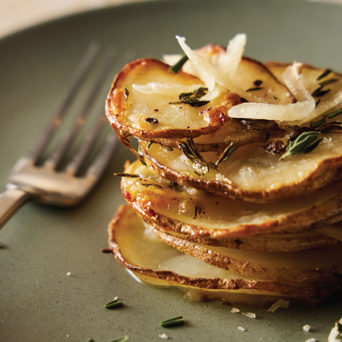 Crispy Herbed Potato Stacks Recipe