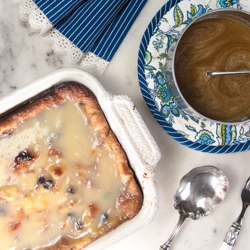 Bread Pudding with Dark Rum Sauce