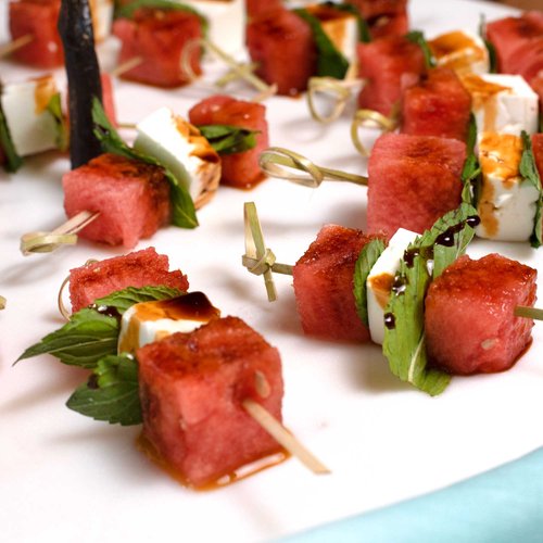 Watermelon Feta Skewers