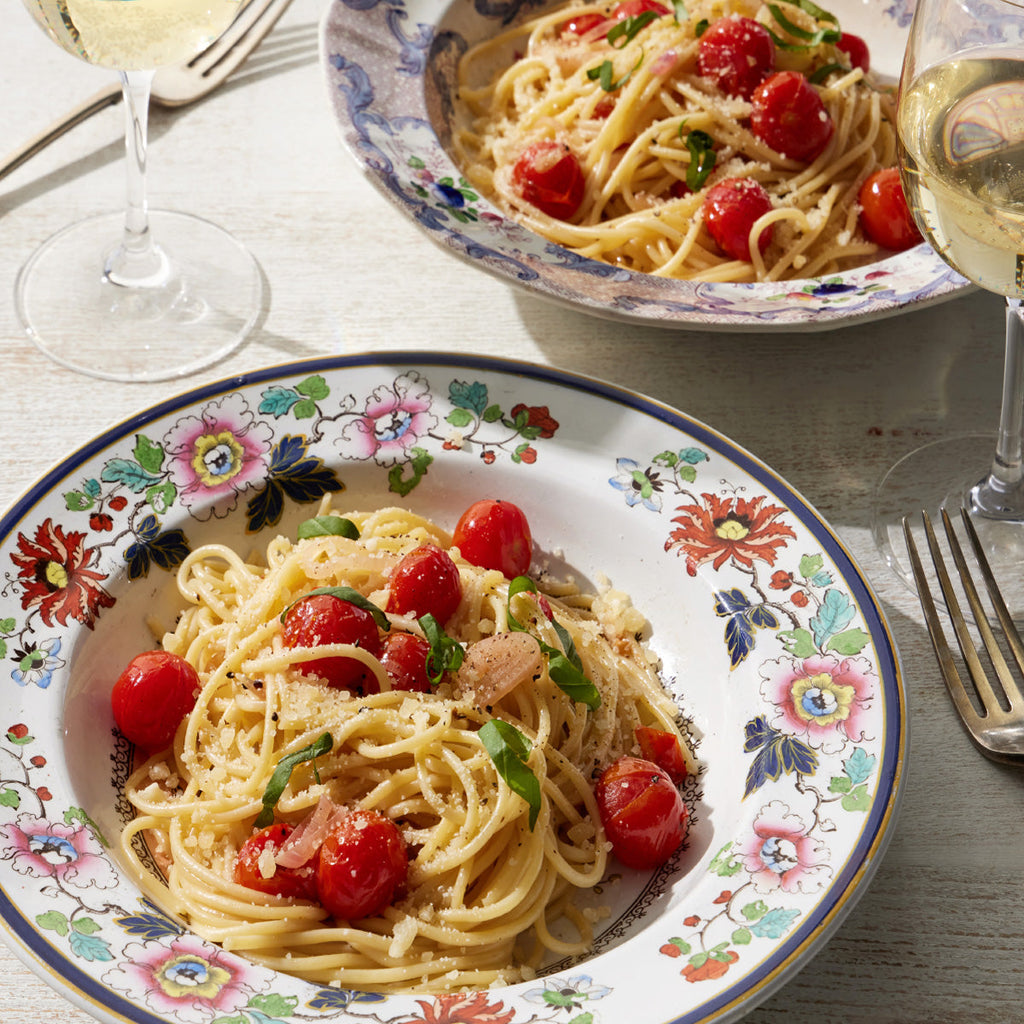 Fast and Easy Pasta Recipe with Blistered Tomatoes and Fresh Basil Recipe 