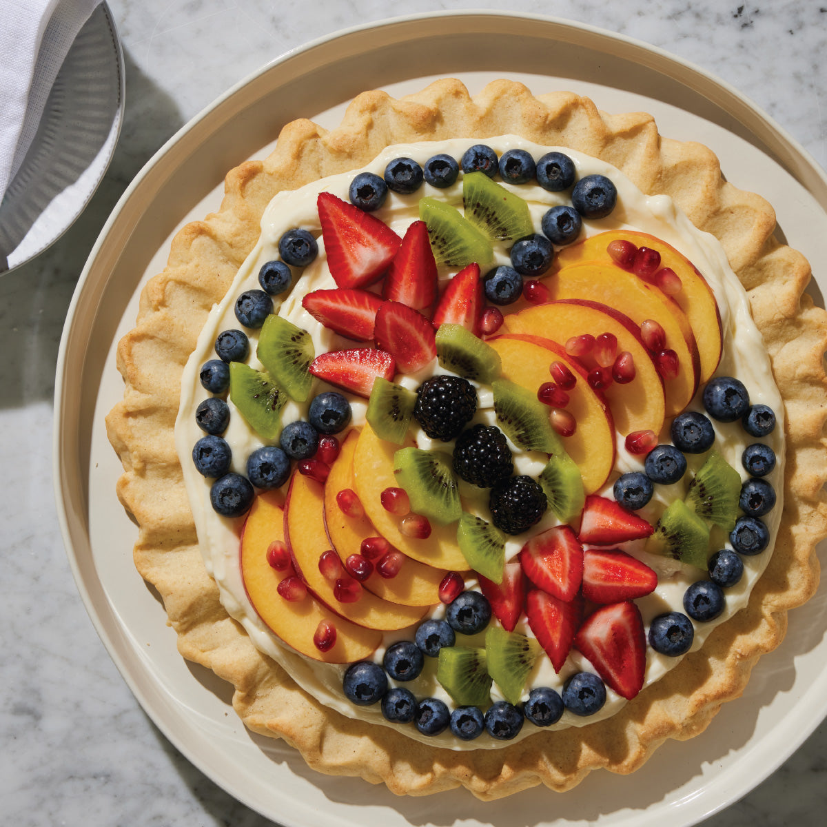 Fruit and Mascarpone Dessert Pizza Recipe 