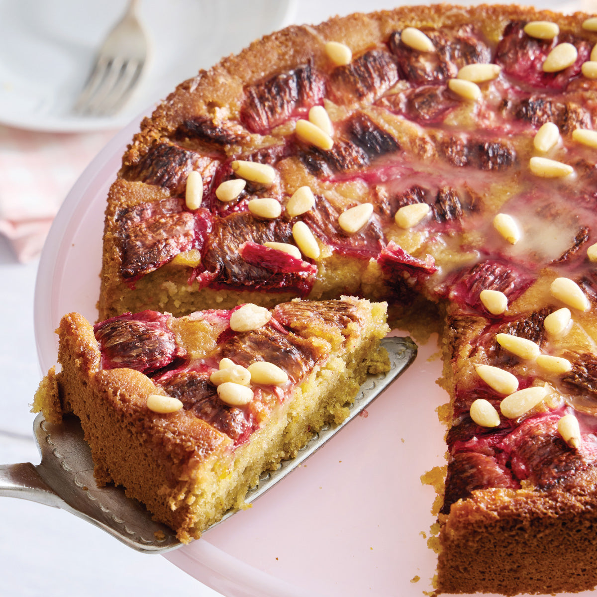 Flourless Gluten-free Rhubarb Almond Cake Recipe