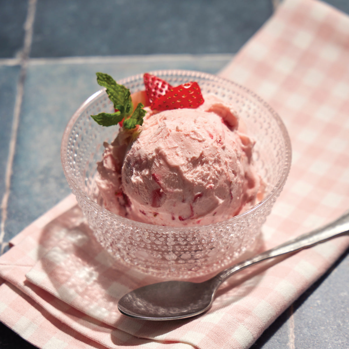 Homemade Strawberry Vanilla Ice Cream