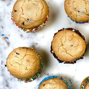 Triple Chocolate Ice Cream Sandwiches
