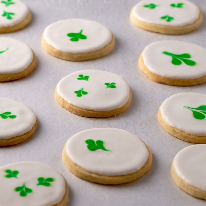 Shortbread cookies on a tray