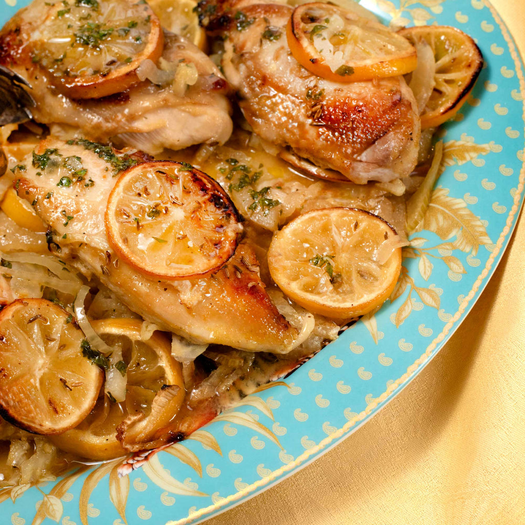 Mary’s Limoncello Roast Chicken with Fennel
