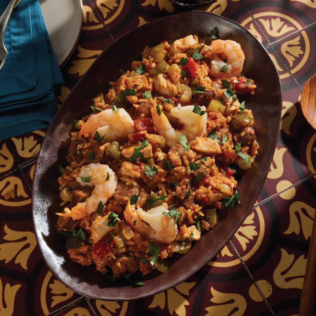 Mary’s One Pot Sausage and Shrimp Jambalaya Recipe