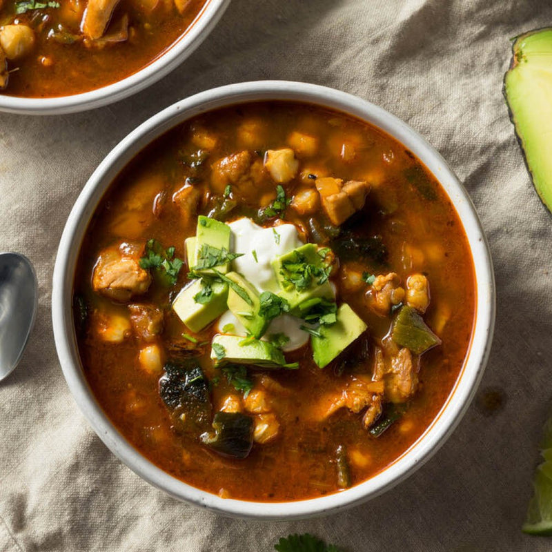 Pozole (Mexican Pork & Hominy Stew)