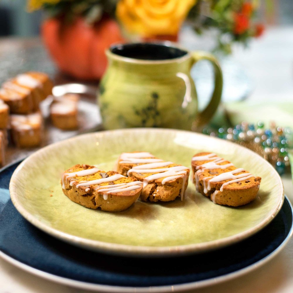 Pumpkin Spice Biscotti with Pecans