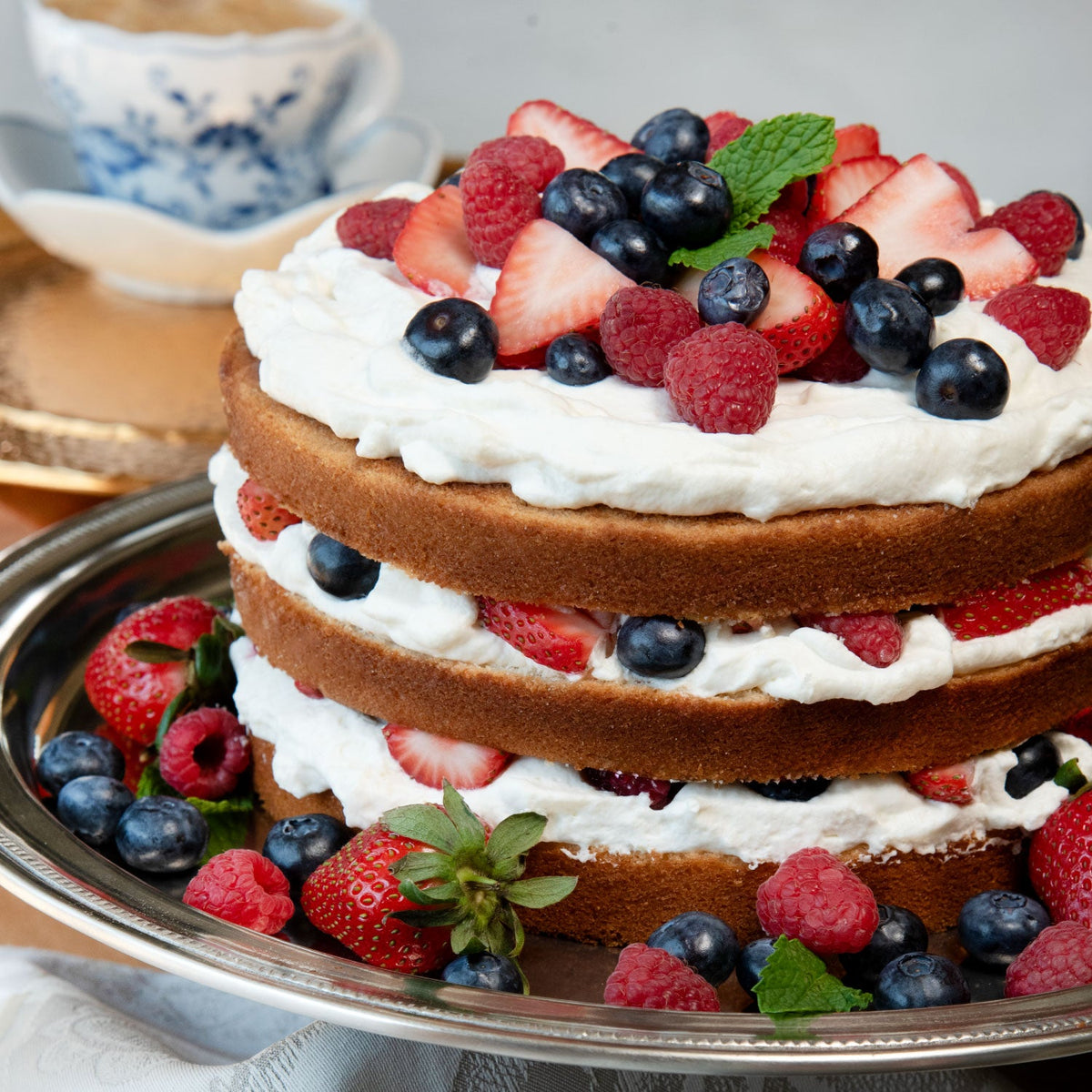 Easy Fourth of July Dessert Recipe: Red White and Blueberry Cake