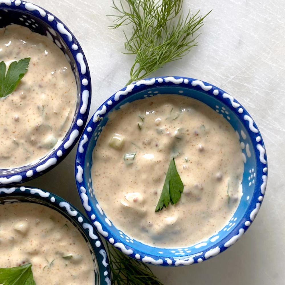 Remoulade sauce sounds fancier than it is. It’s super easy to make, and soon you’ll be dipping everything in it. Tuck this recipe away for future use, because everyone is gonna love it.