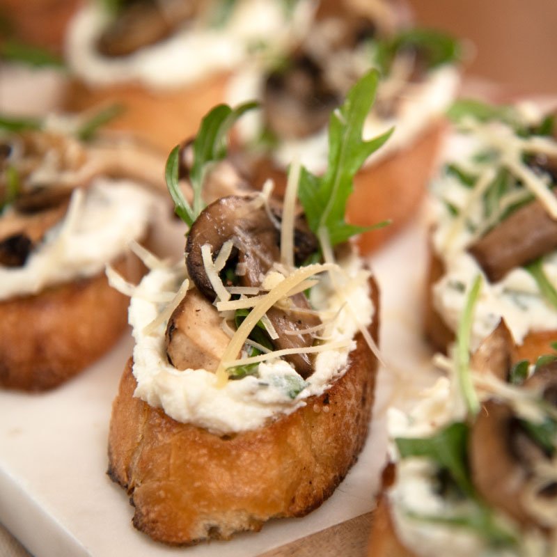 Roasted Wild Mushroom Crostini