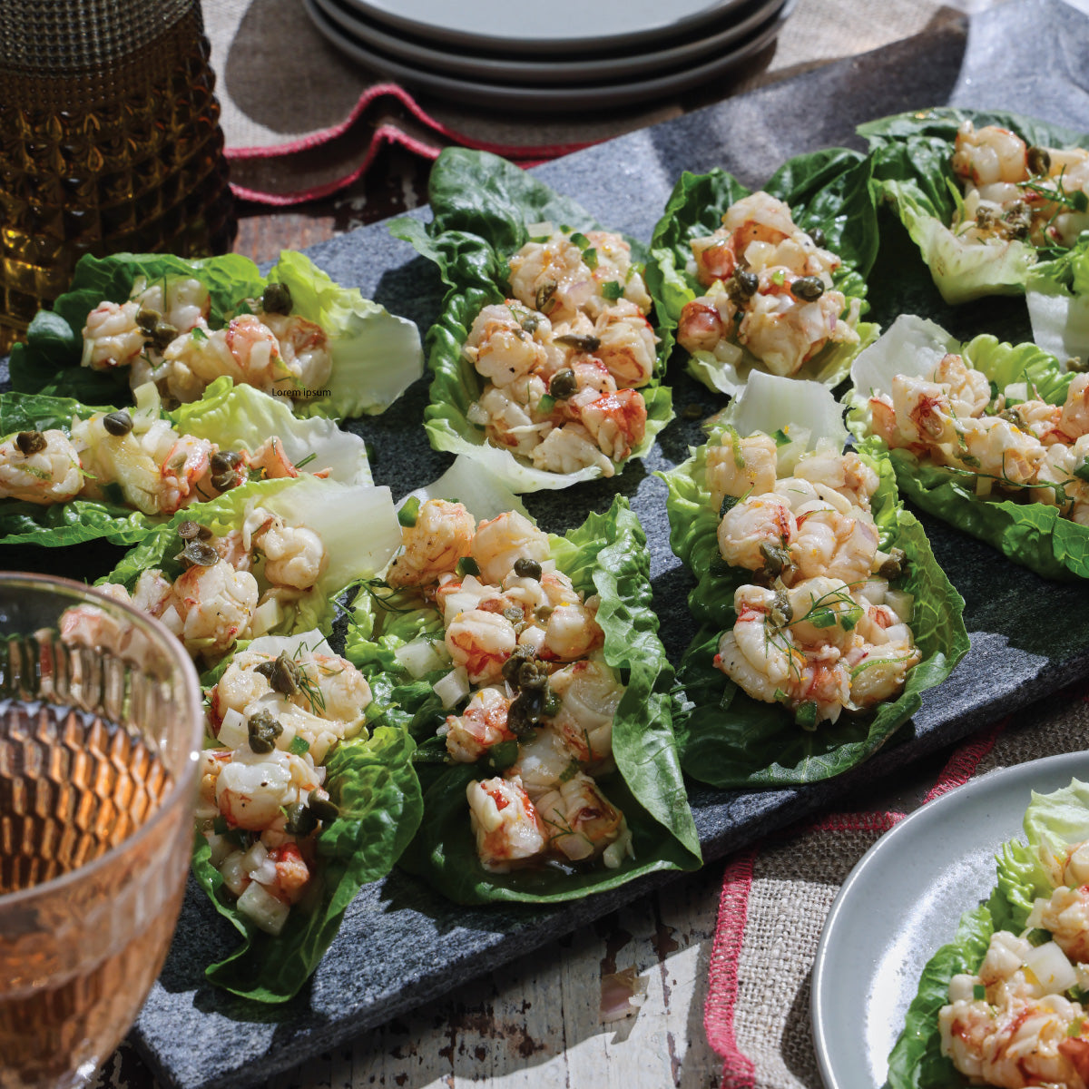 Shrimp Crudo in Baby Gem Lettuce Boats Recipe
