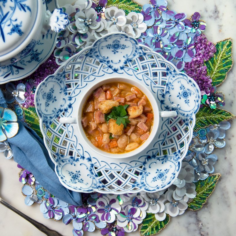 Wintry Gluten-free White Bean and Ham Soup