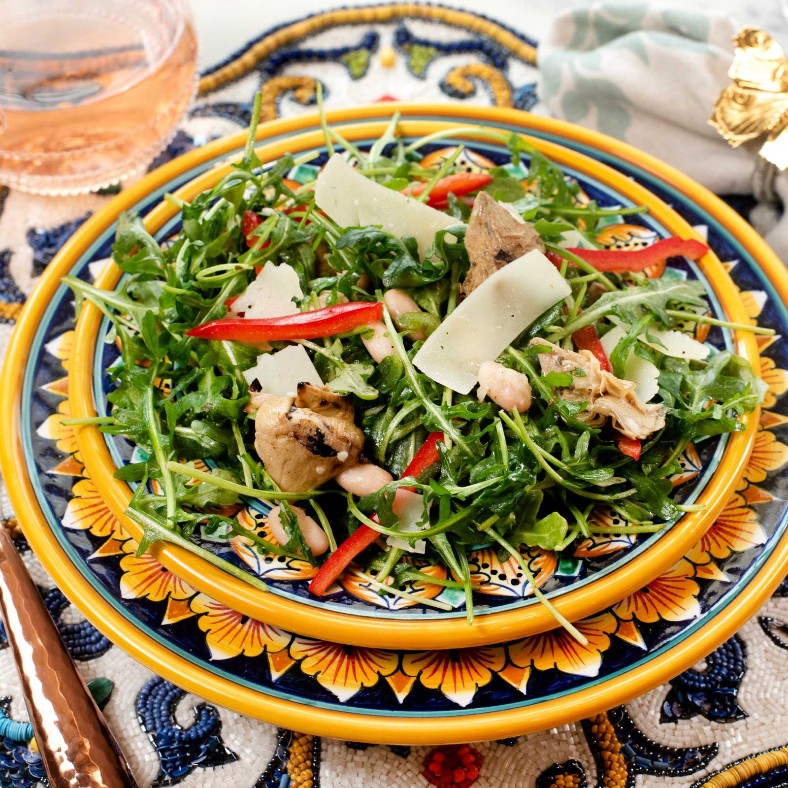 Grilled Artichoke Heart White Bean Salad