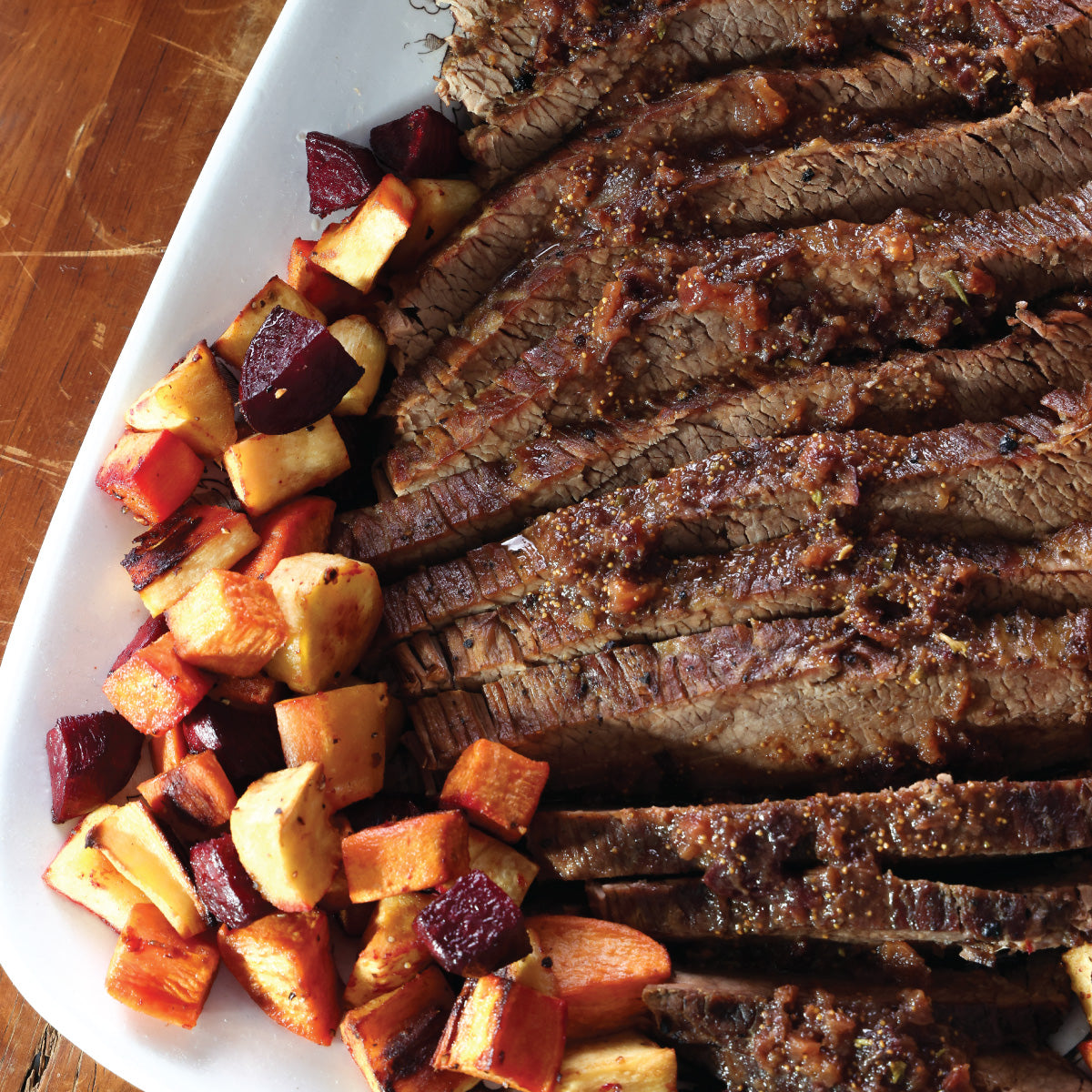 Cider-Braised Brisket with Rosemary Fig Glaze