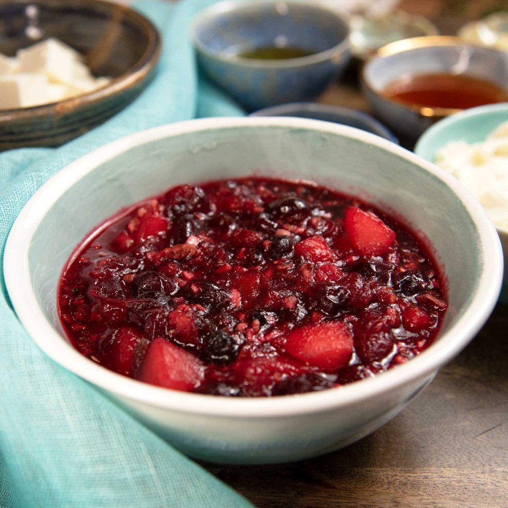 Whipped Feta Dip with Cranberry Compote