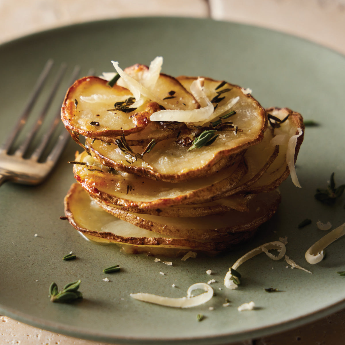 Crispy Herbed Potato Stacks