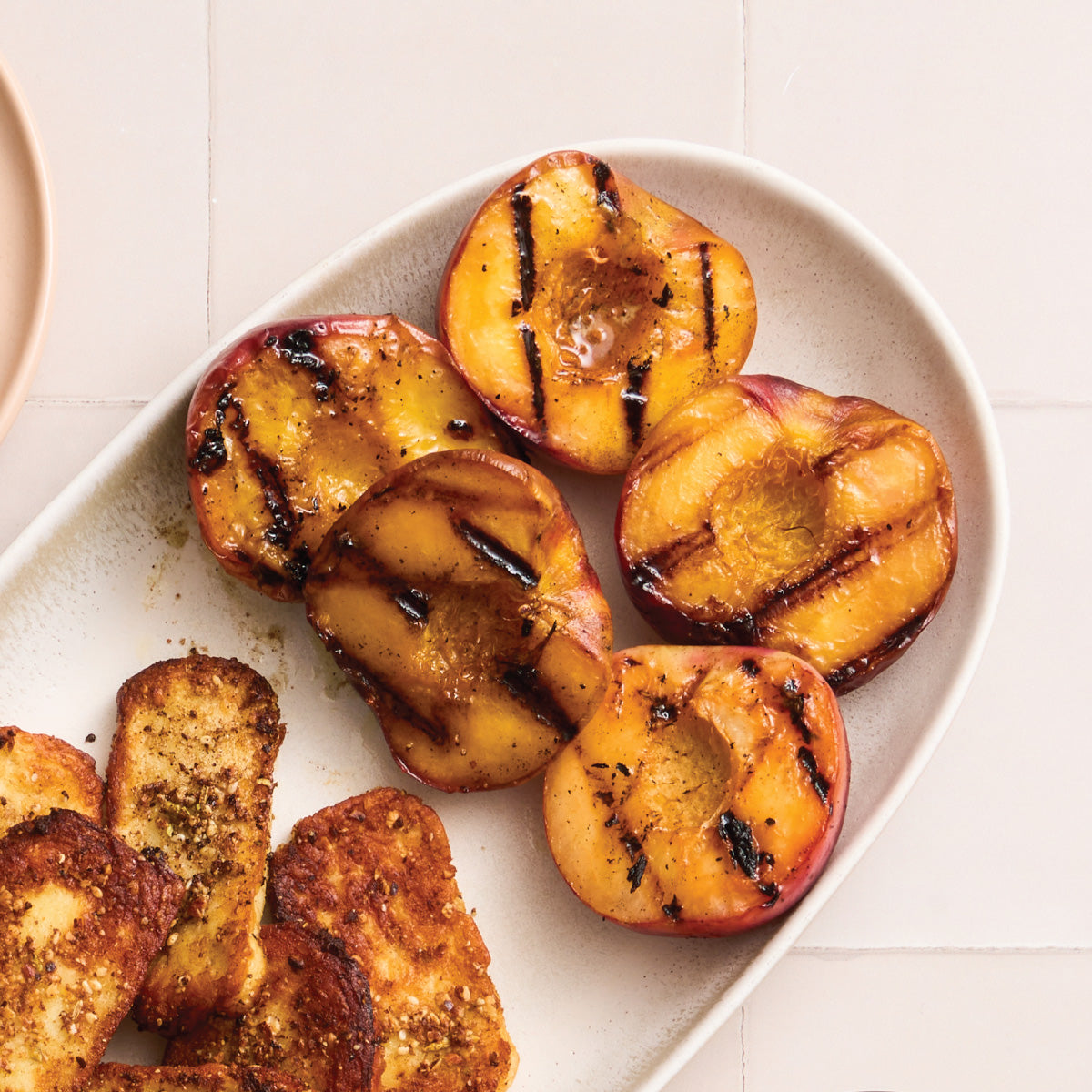 Grilled Peach & Halloumi Salad