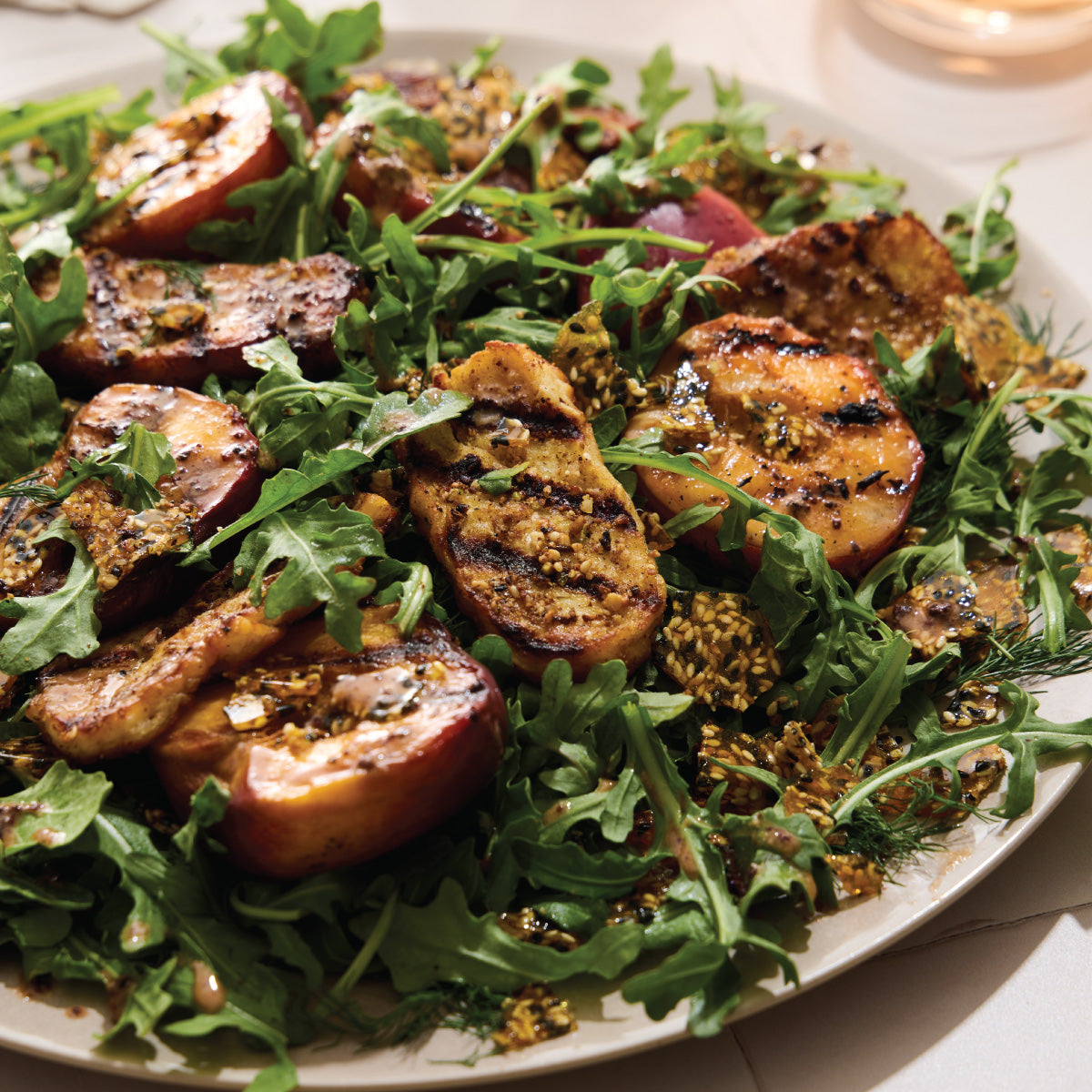 Grilled Peach & Halloumi Salad