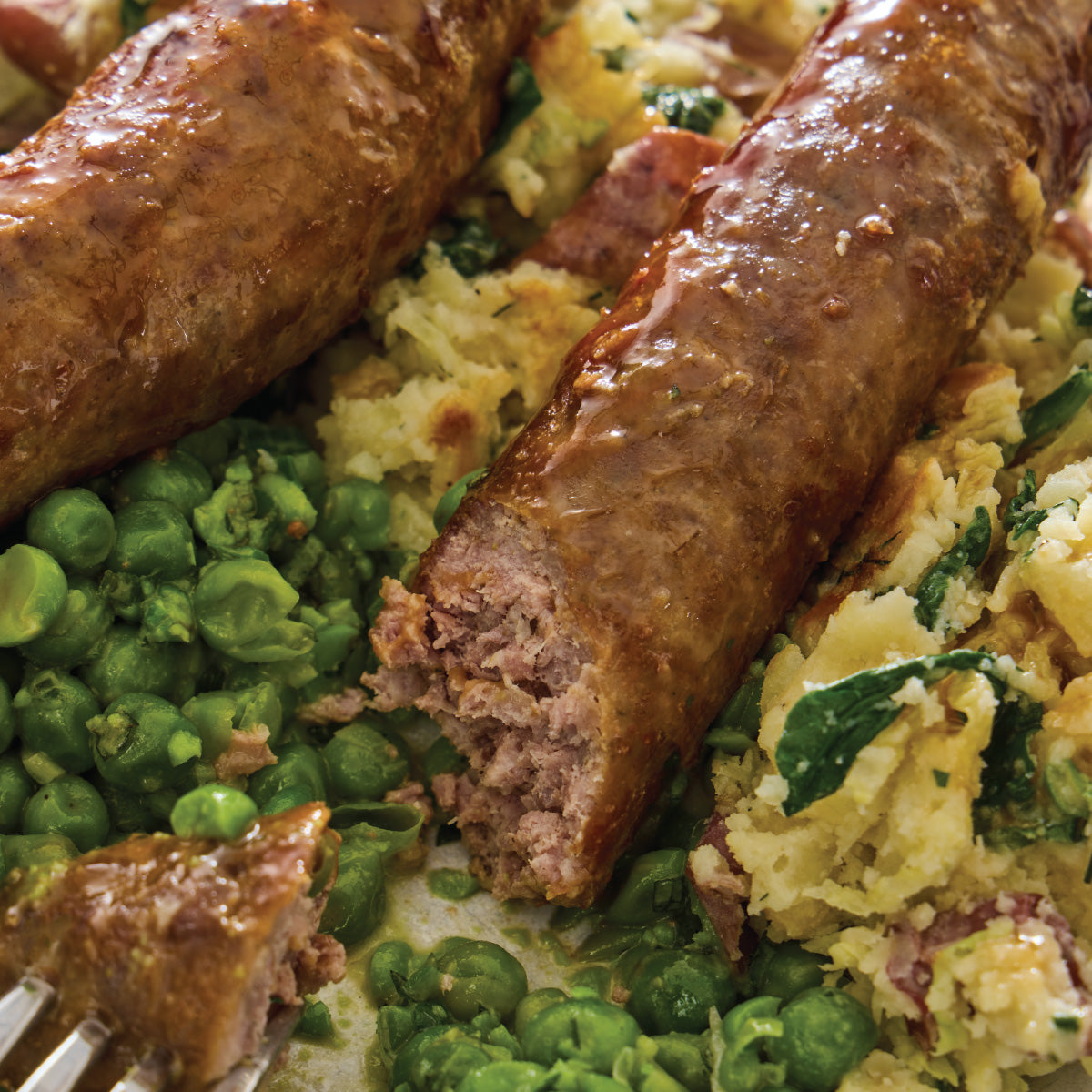 Bangers & Mash with Irish Whiskey Glaze
