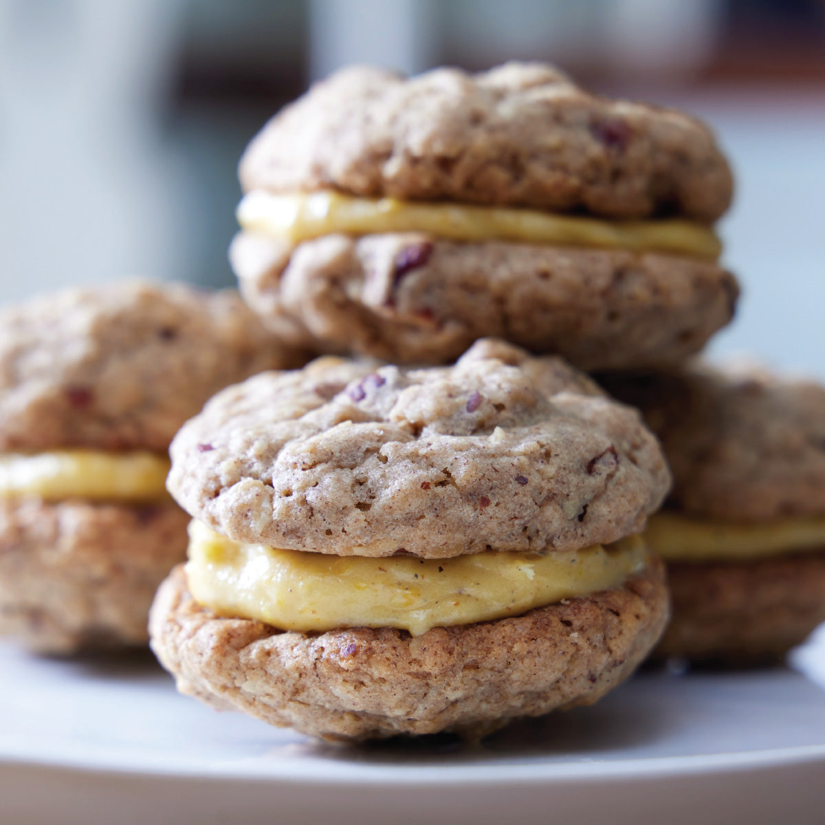 Oatmeal Cookie Sandwich with Pumpkin Cream
