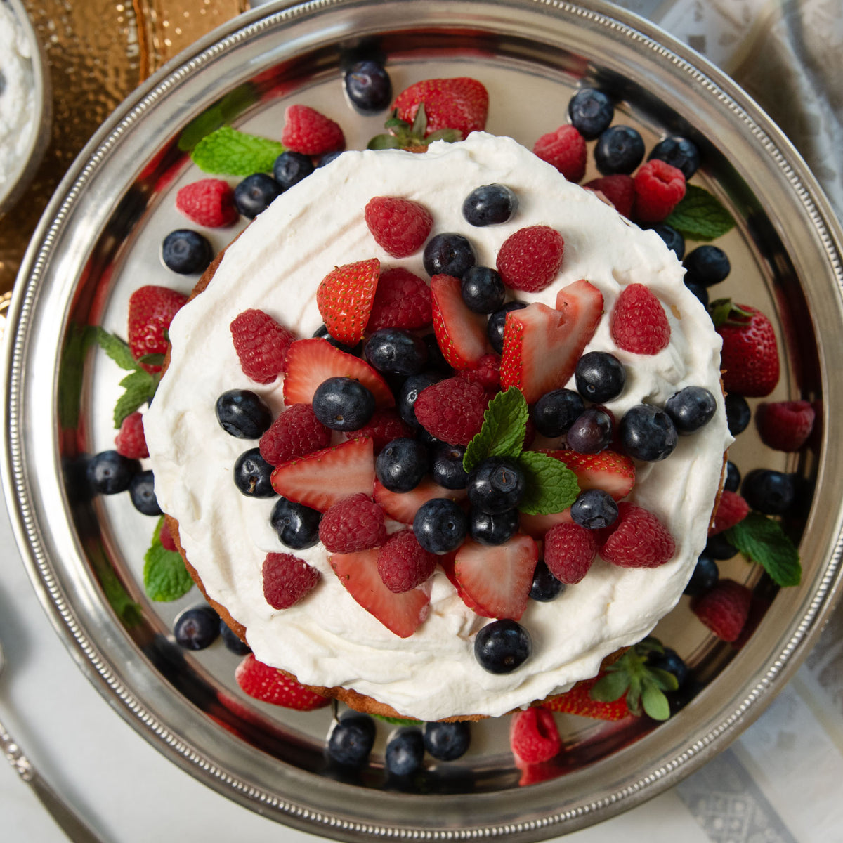 Red White & Blueberry Cake