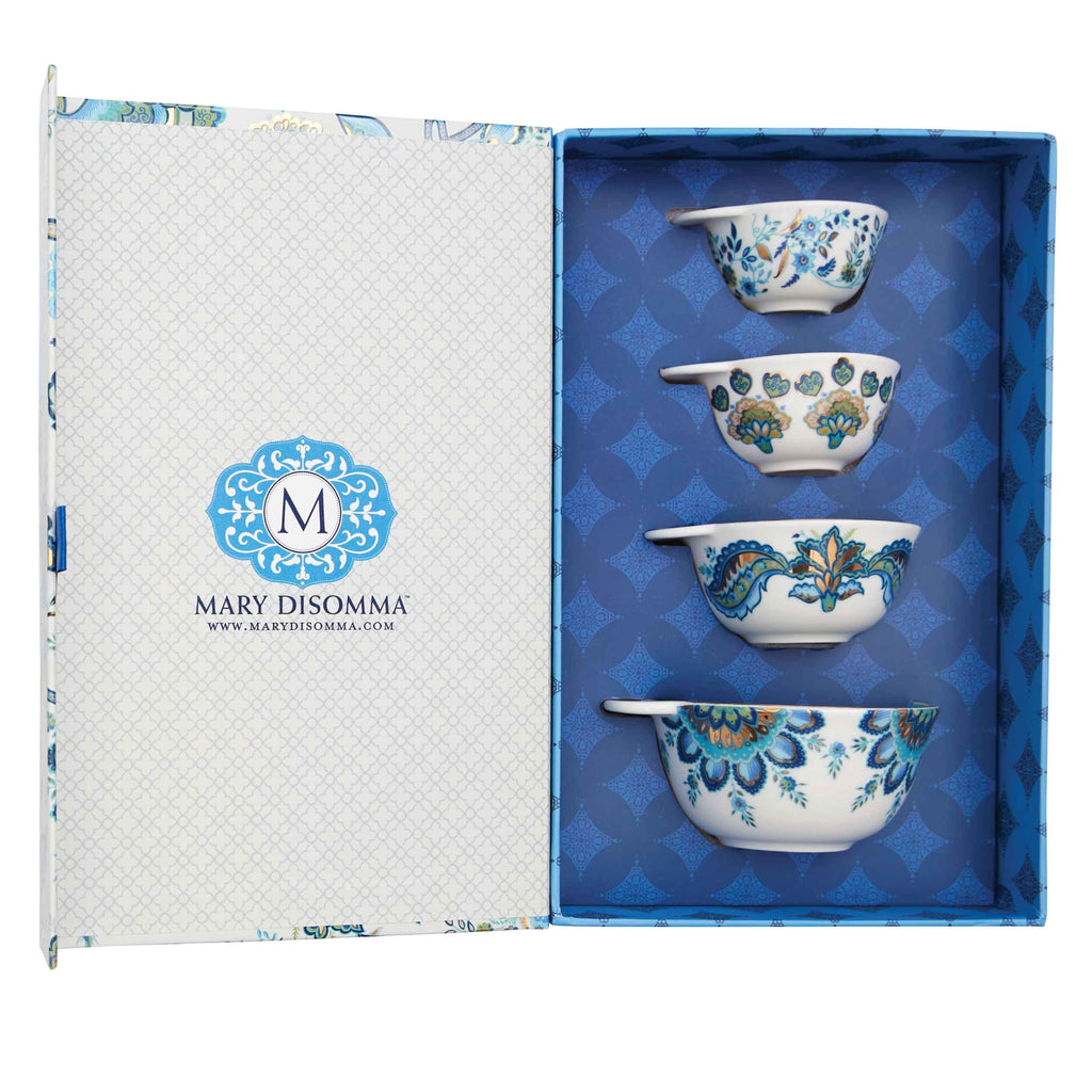 Mary DiSomma's Designer, Nested Ceramic Measuring Cup Gift Set in Box