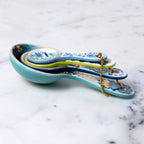 Mary DiSomma's Ceramic Spoons Gift Set with Metallic Gold Chain Nested