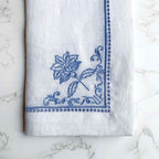 Embroidered Linen Napkins Set of 4